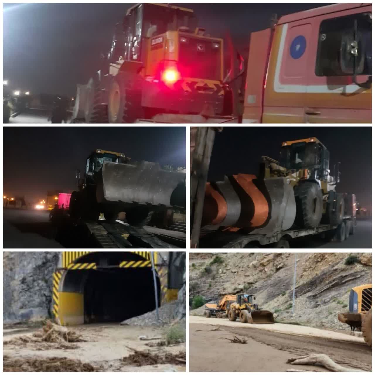 اعزام ماشین‌آلات شهرداری هشتگرد برای امدادرسانی به مناطق سیل‌زده جاده چالوس