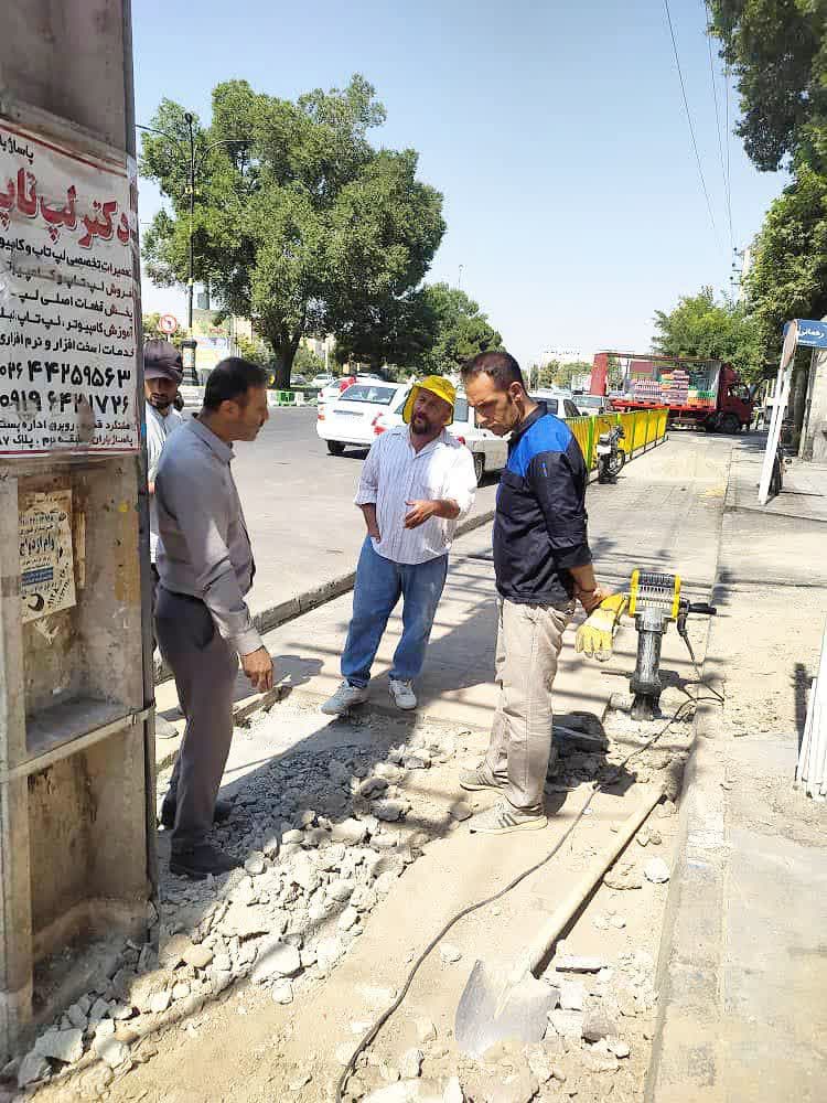 بازدید و نظارت میدانی مهندس فلاحتکار عضو شورای اسلامی شهر از پروژه های عمرانی شهرداری هشتگرد