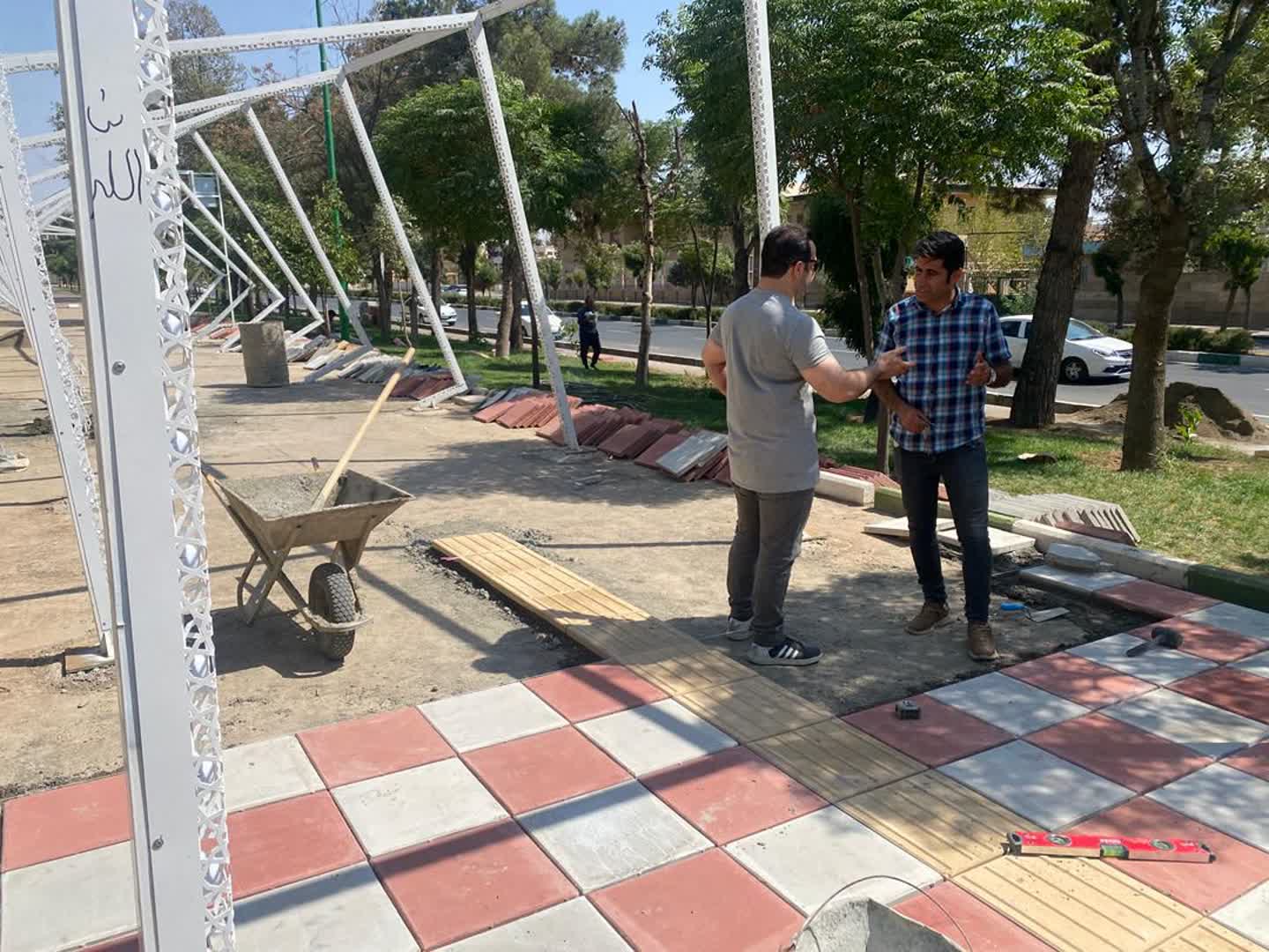 🔹بازسازی کفپوش بوستان ارکیده