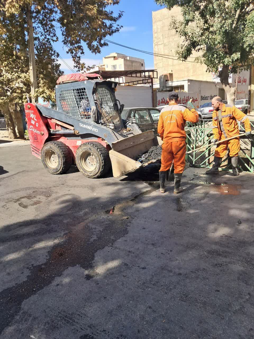 لایروبی و پاکسازی نهر بزرگ در محدوده بلوار شهید مدرس تا خیابان شهیدان بغدادی