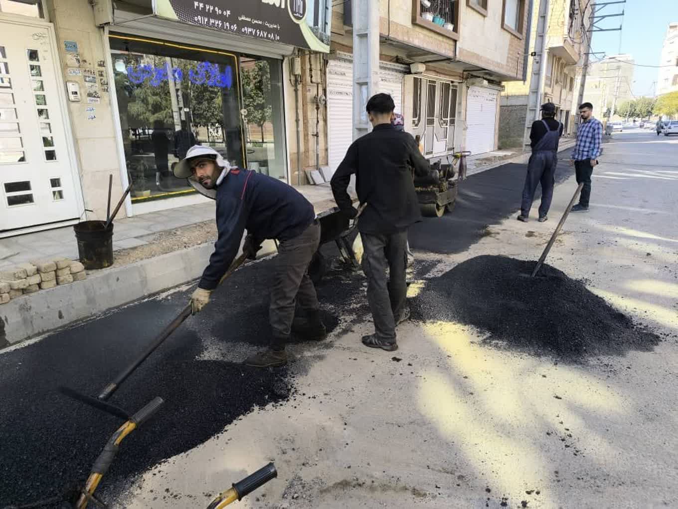 لکه گیری آسفالت معابر شهری هشتگرد