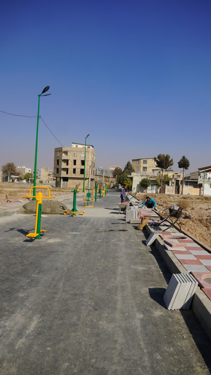 مراحل پایانی احداث جاده تندرستی ینگی امام